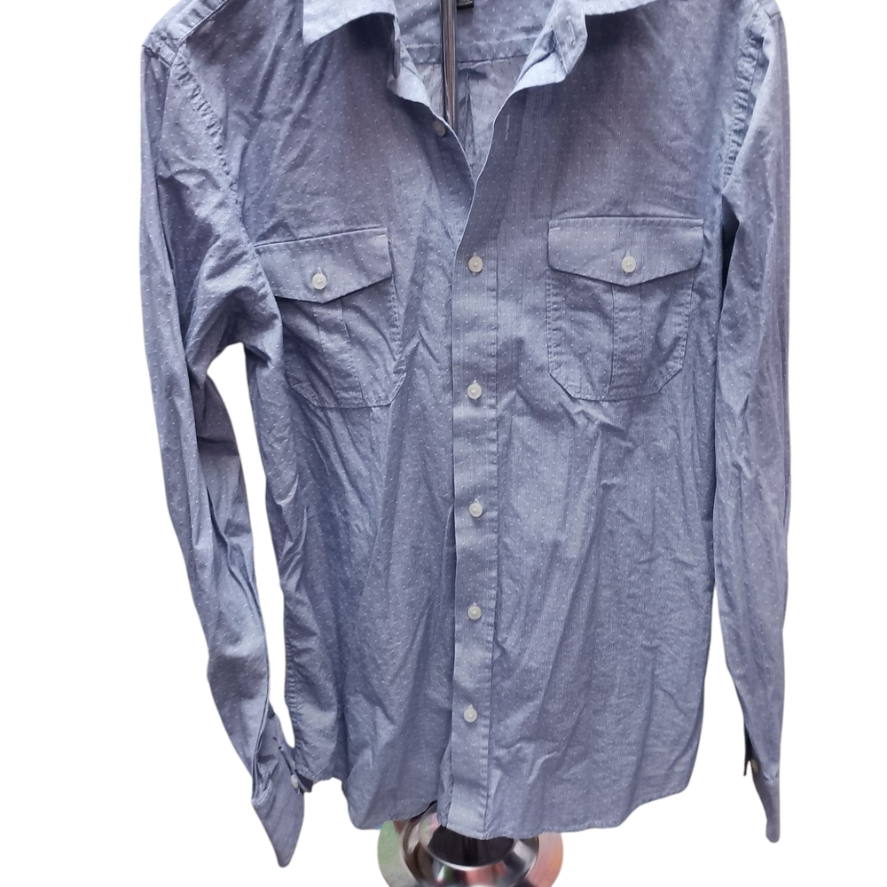 Banana Republic Blue Casual Button Down Shirt with Classic Design